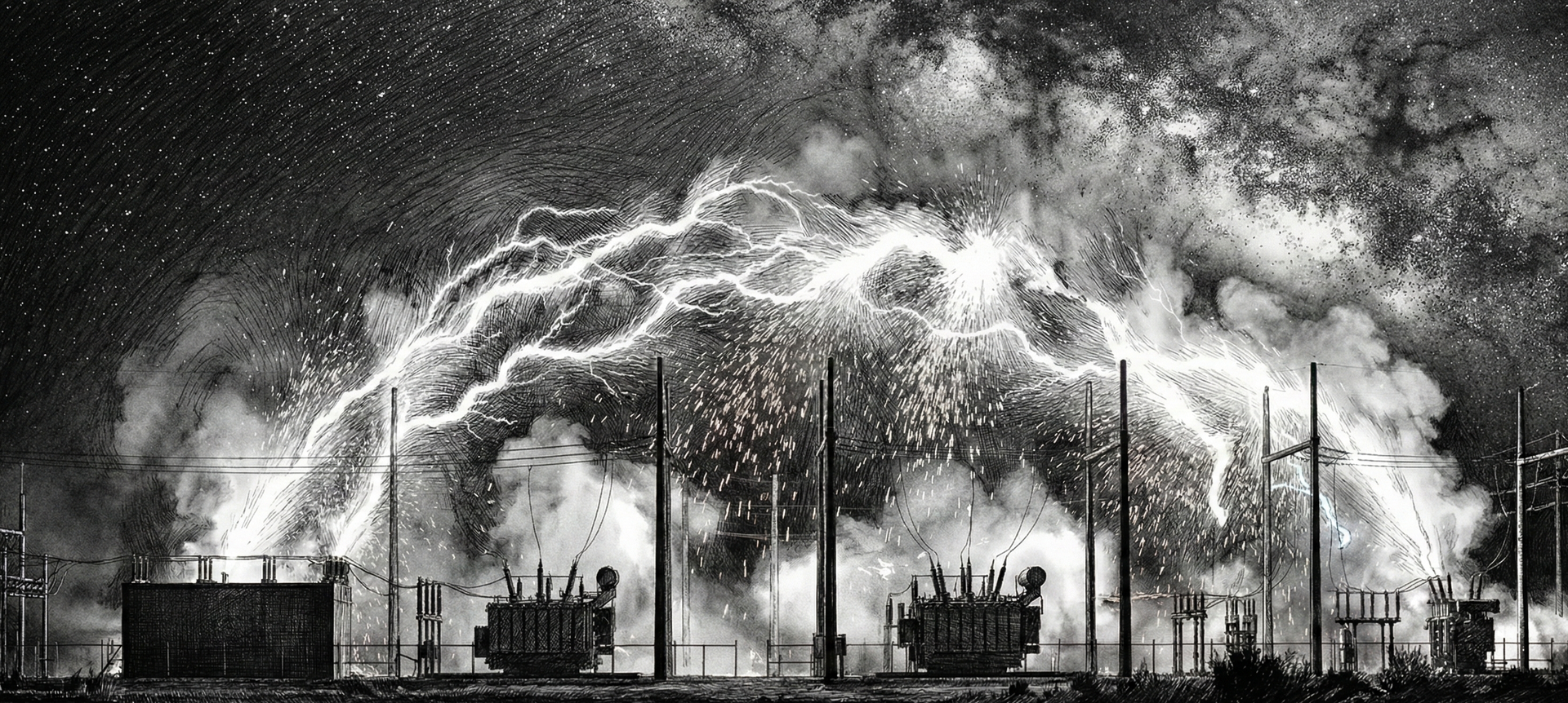 Flashing Arcs Across a Night Sky